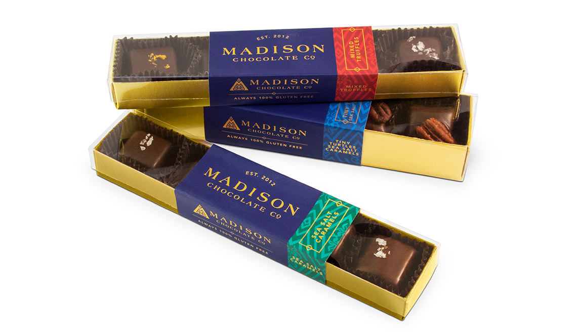 Madison Chocolate Company truffle packaging