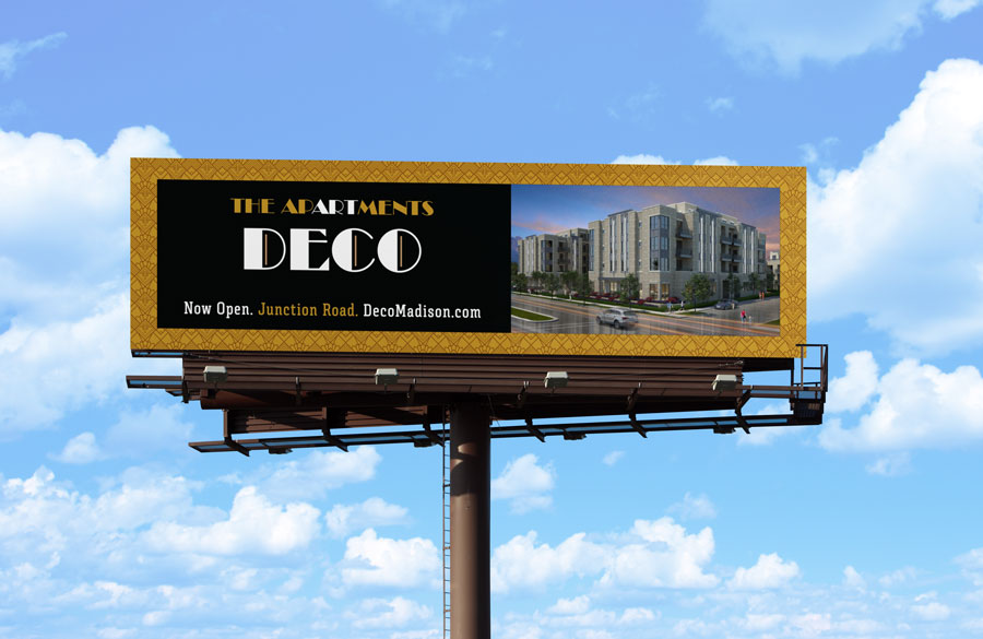 Deco Apartments now open billboard